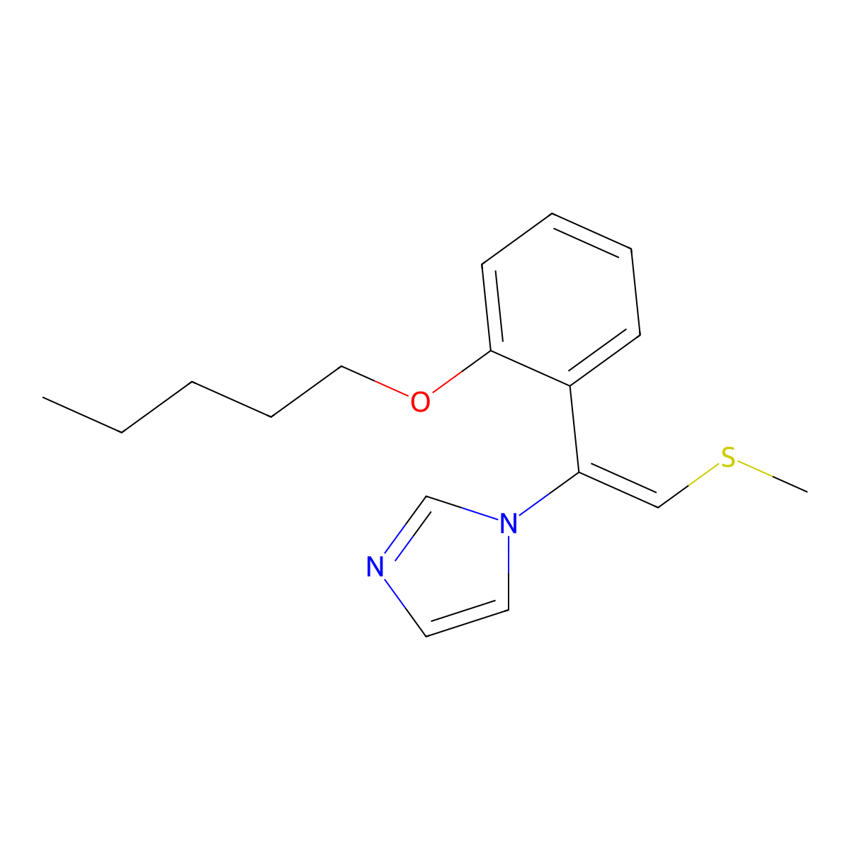 Neticonazole molecular structure, CAS 130726-68-0