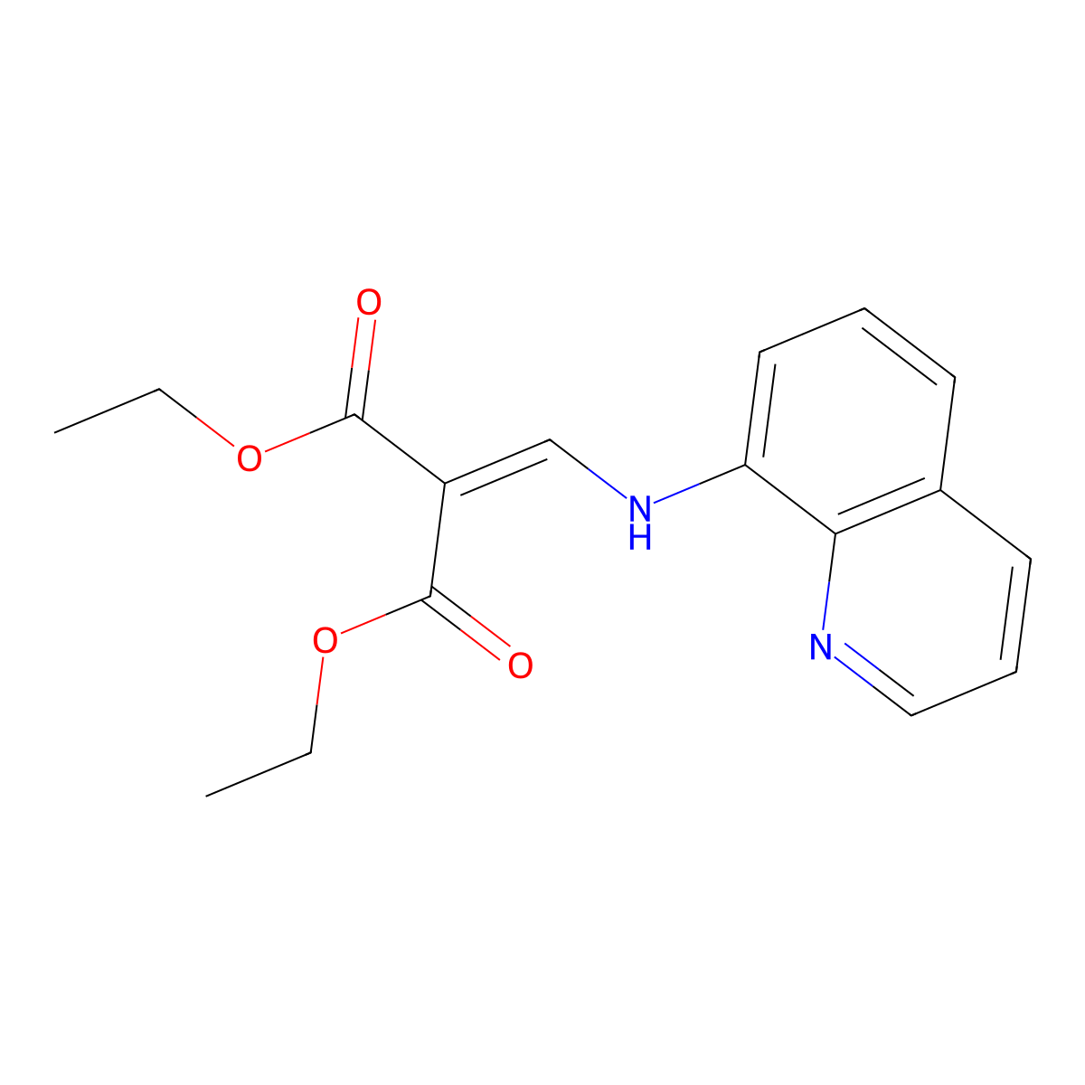 1,3-Diethyl 2-{[(quinolin-8-yl)amino]methylidene}propanedioate molecular structure, CAS 130728-49-3
