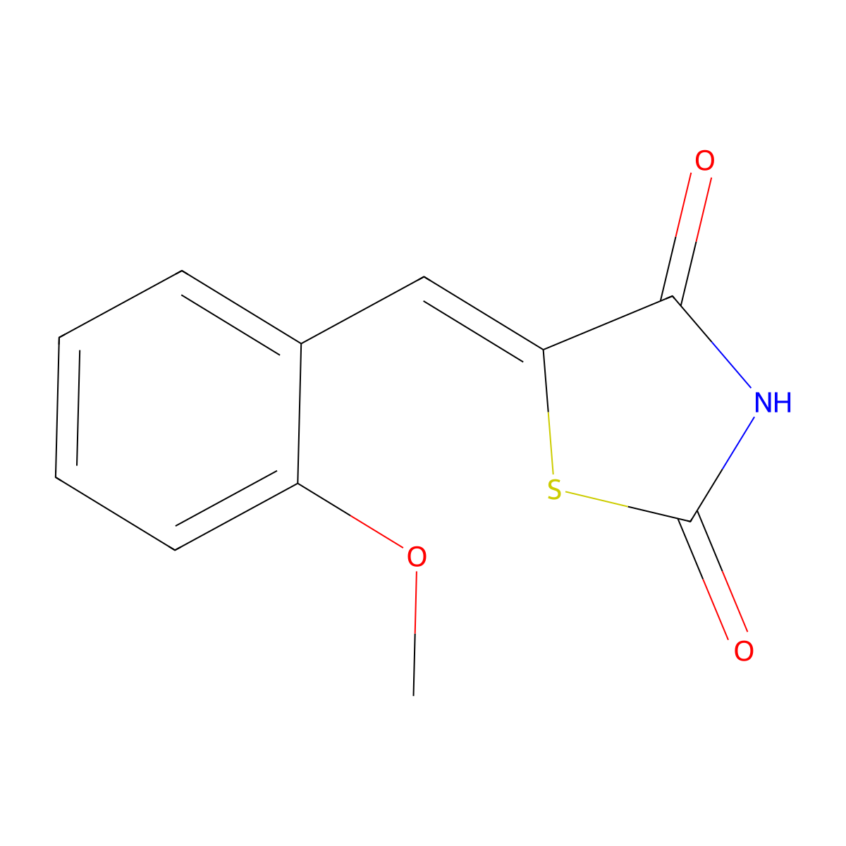 (Z)-5-(2-methoxybenzylidene)thiazolidine-2,4-dione molecular structure, CAS 1307299-54-2