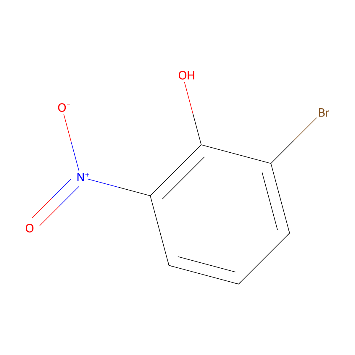 2-Bromo-6-nitrophenol molecular structure, CAS 13073-25-1