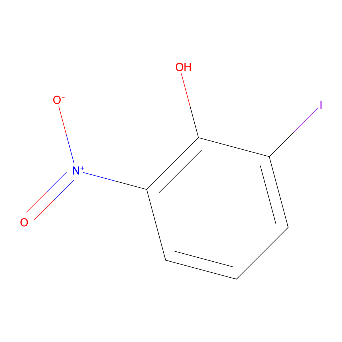 2-Iodo-6-nitrophenol molecular structure, CAS 13073-26-2