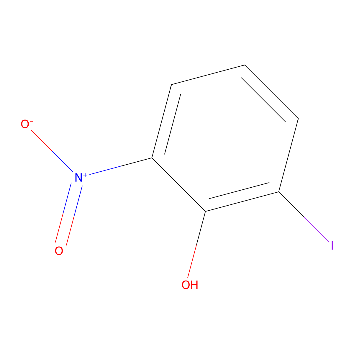 2-Iodo-6-nitrophenol molecular structure, CAS 13073-26-2