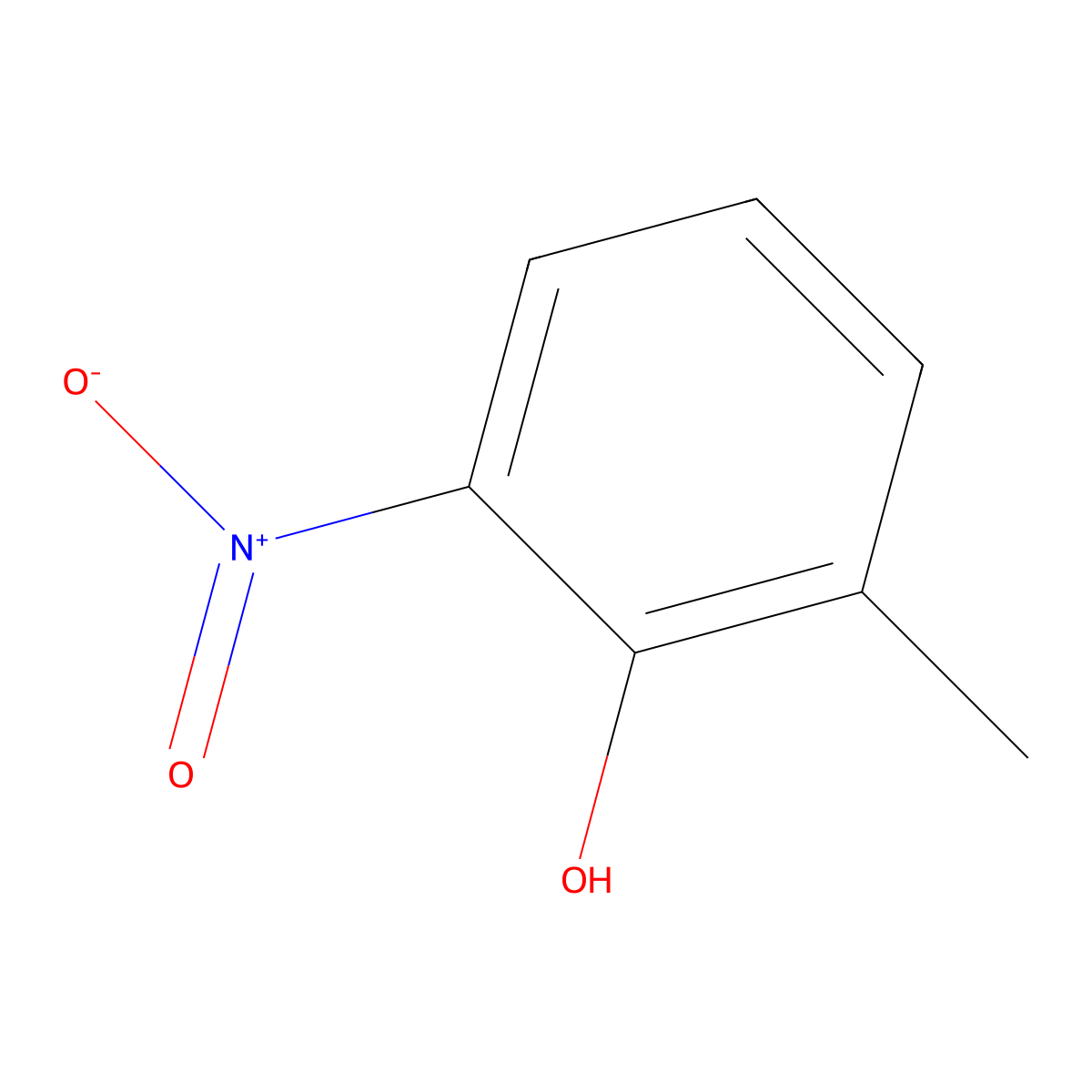 2-Methyl-6-nitrophenol molecular structure, CAS 13073-29-5