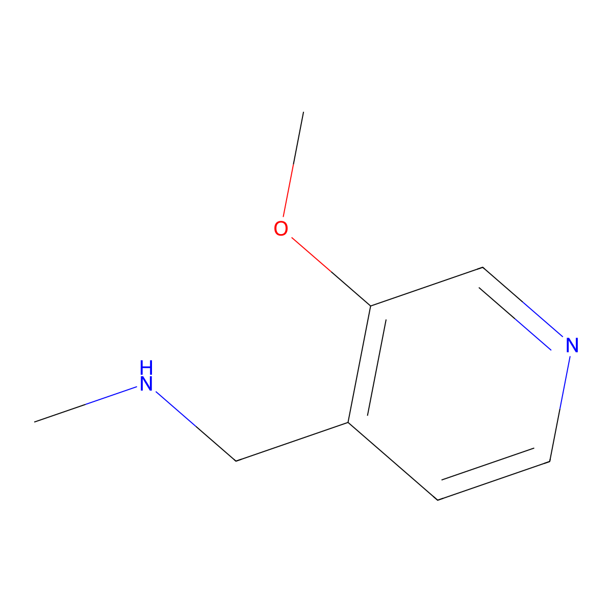 1-(3-Methoxypyridin-4-yl)-N-methylmethanamine molecular structure, CAS 1307300-46-4