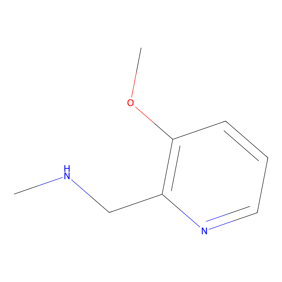 1-(3-Methoxypyridin-2-yl)-N-methylmethanamine molecular structure, CAS 1307300-53-3