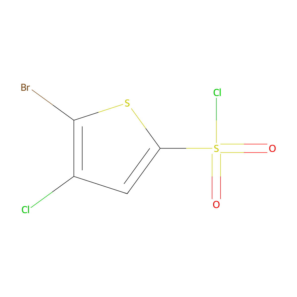 5-Bromo-4-chlorothiophene-2-sulfonyl chloride molecular structure, CAS 1307307-49-8
