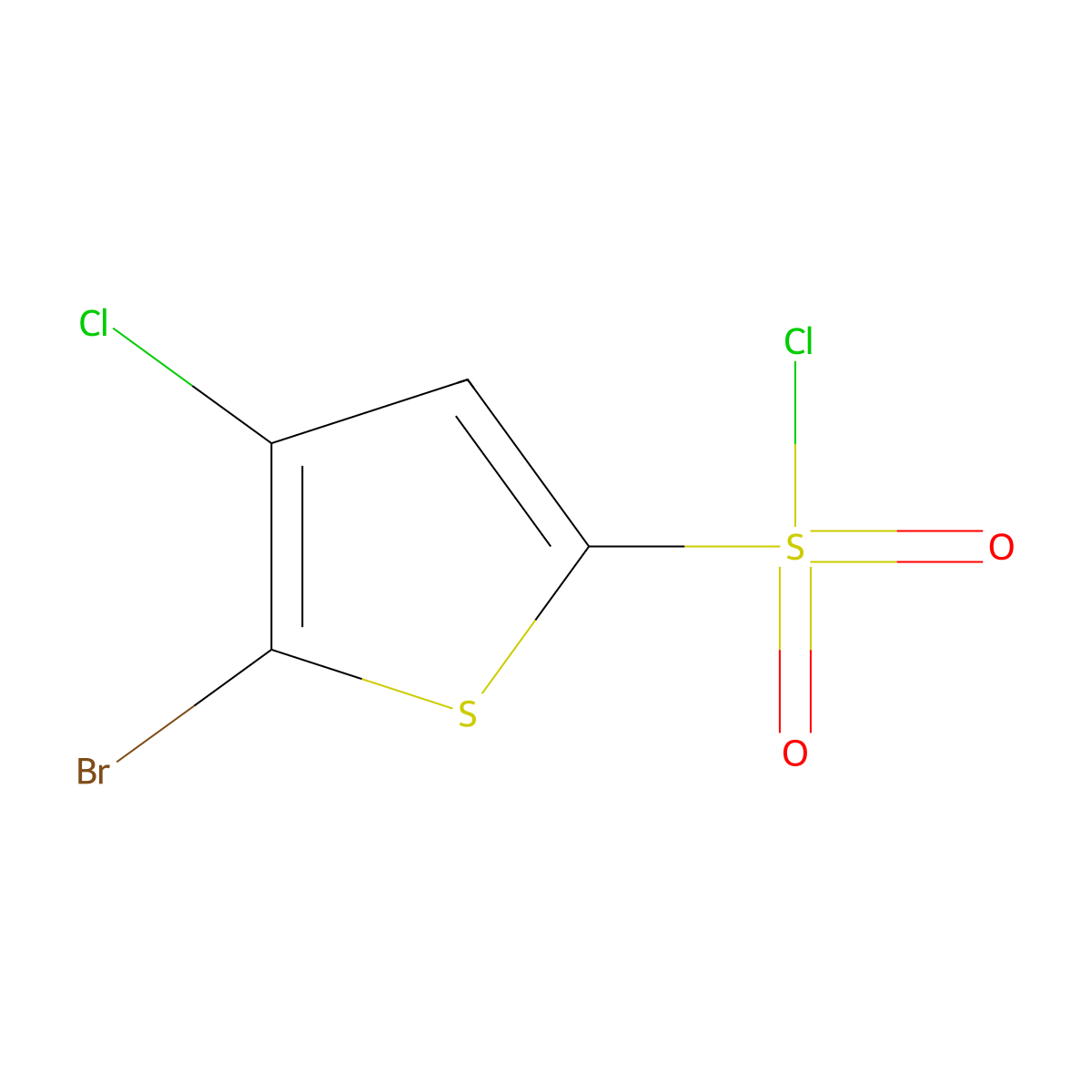 5-Bromo-4-chlorothiophene-2-sulfonyl chloride molecular structure, CAS 1307307-49-8