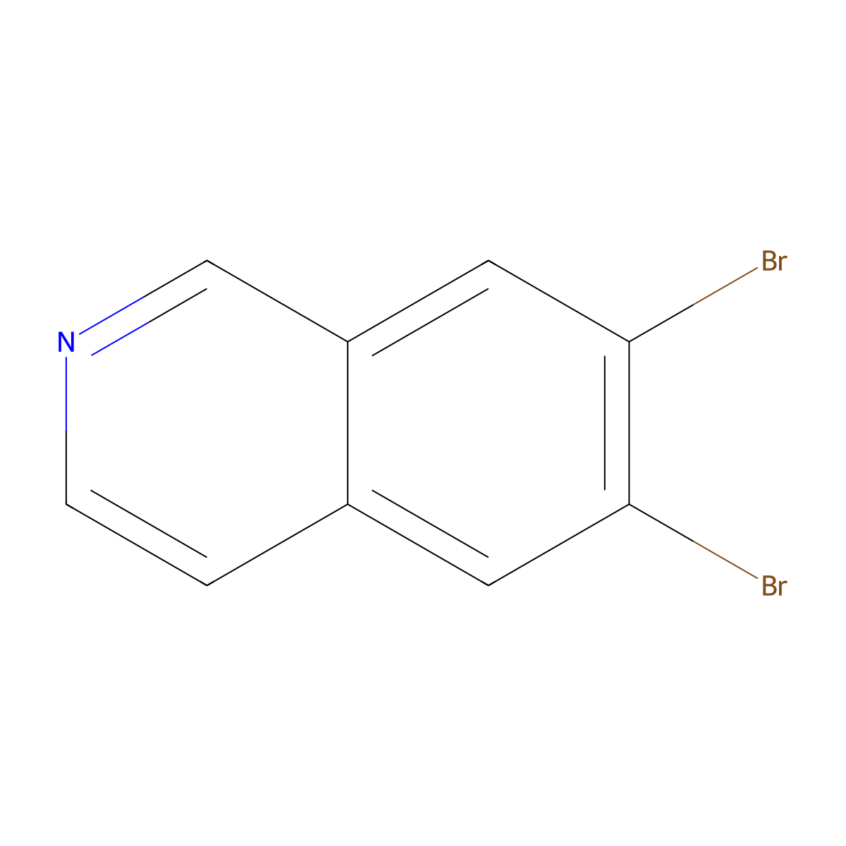 6,7-Dibromoisoquinoline molecular structure, CAS 1307316-84-2