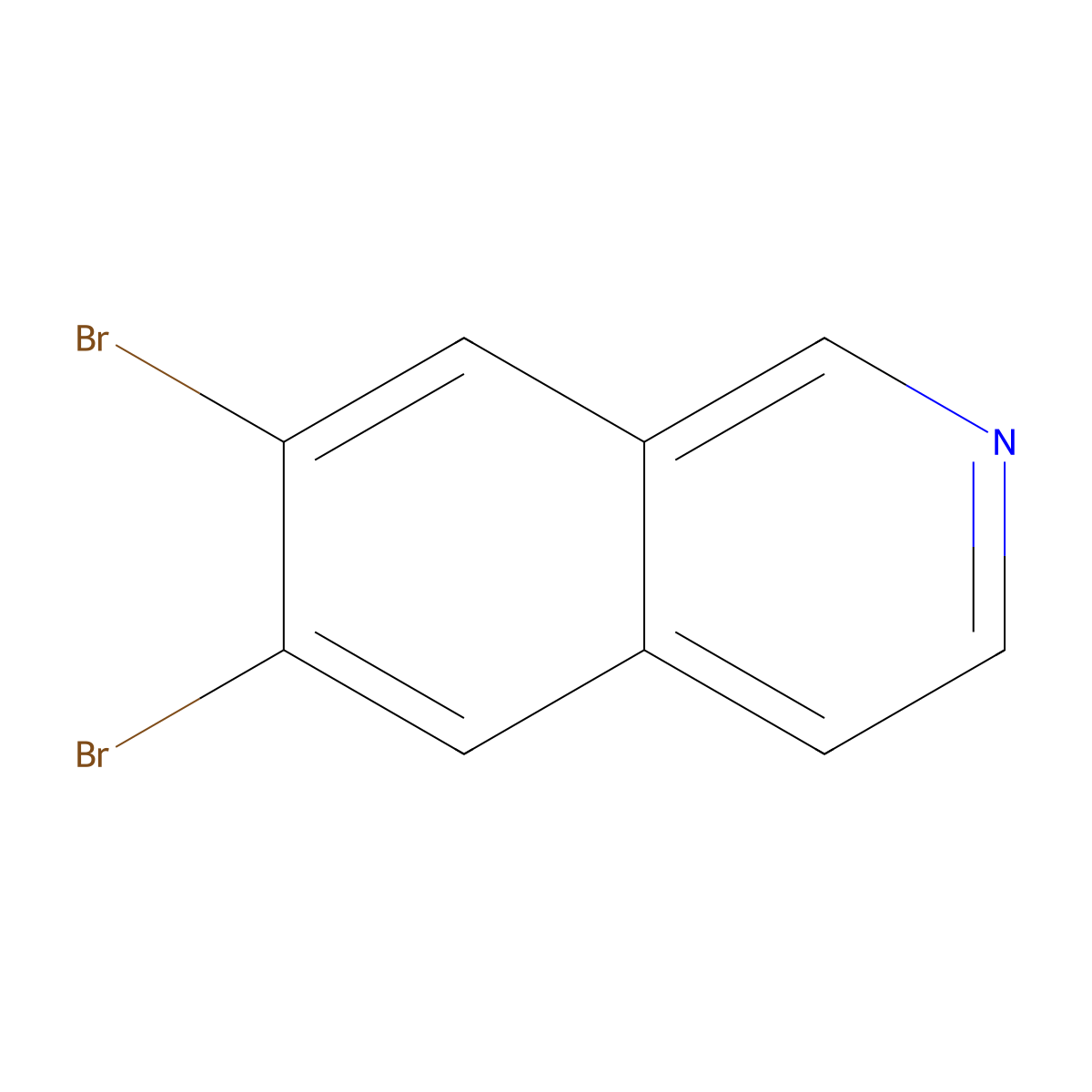 6,7-Dibromoisoquinoline molecular structure, CAS 1307316-84-2