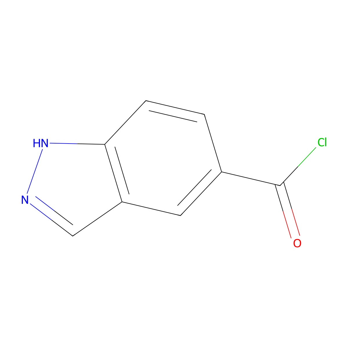1H-Indazole-5-carbonyl chloride molecular structure, CAS 1307381-63-0