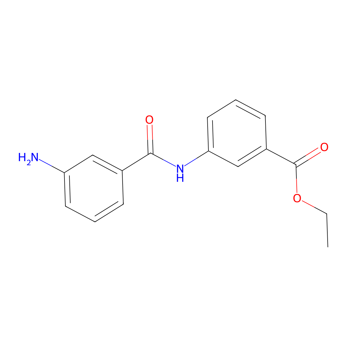 Ethyl 3-(3-aminobenzamido)benzoate molecular structure, CAS 1307391-08-7