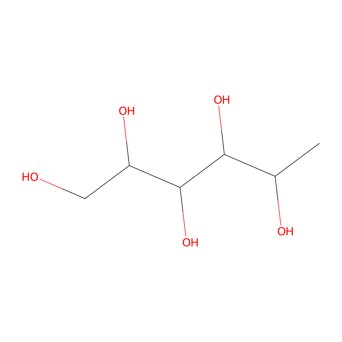 L-Fucitol molecular structure, CAS 13074-06-1