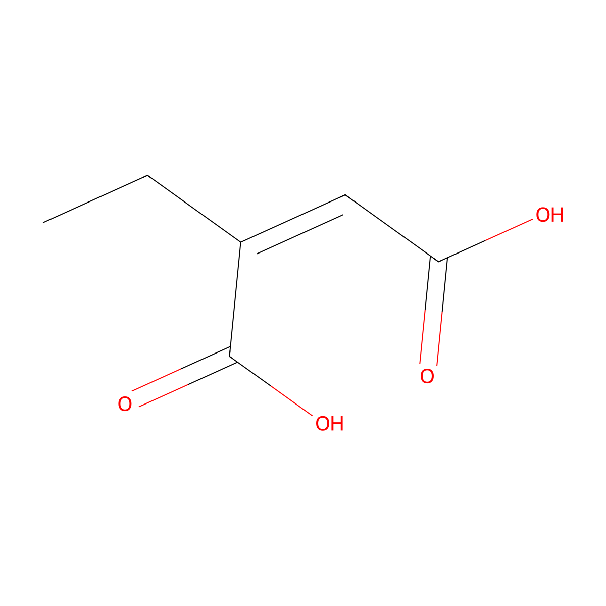 2-Ethylbut-2-enedioic acid molecular structure, CAS 13074-60-7