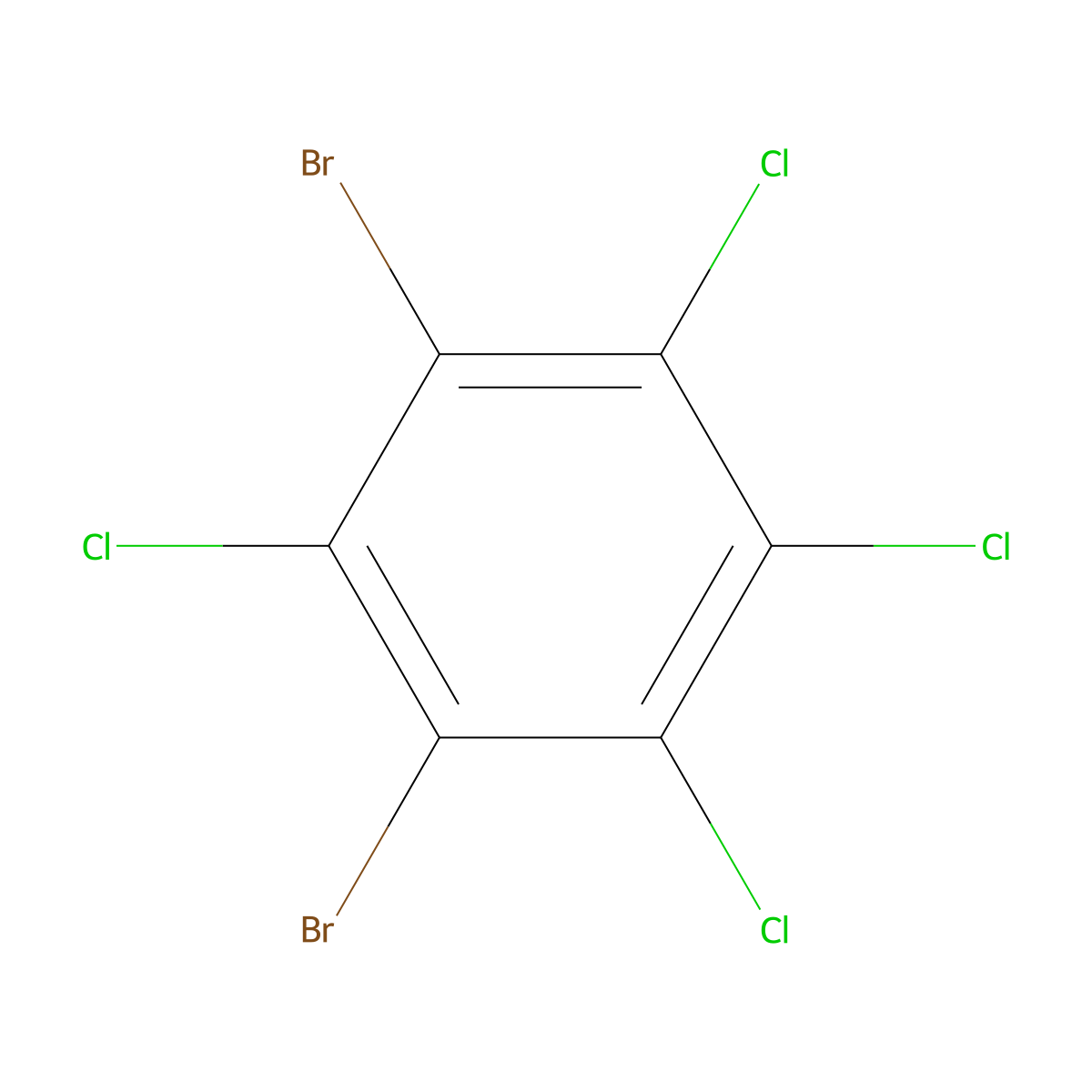 Benzene, 1,3-dibromo-2,4,5,6-tetrachloro- molecular structure, CAS 13074-98-1