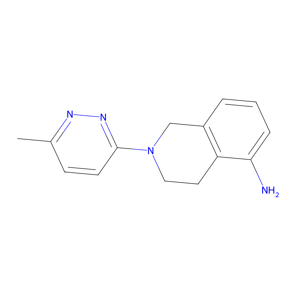 2-(6-Methylpyridazin-3-yl)-1,2,3,4-tetrahydroisoquinolin-5-amine molecular structure, CAS 1307401-90-6
