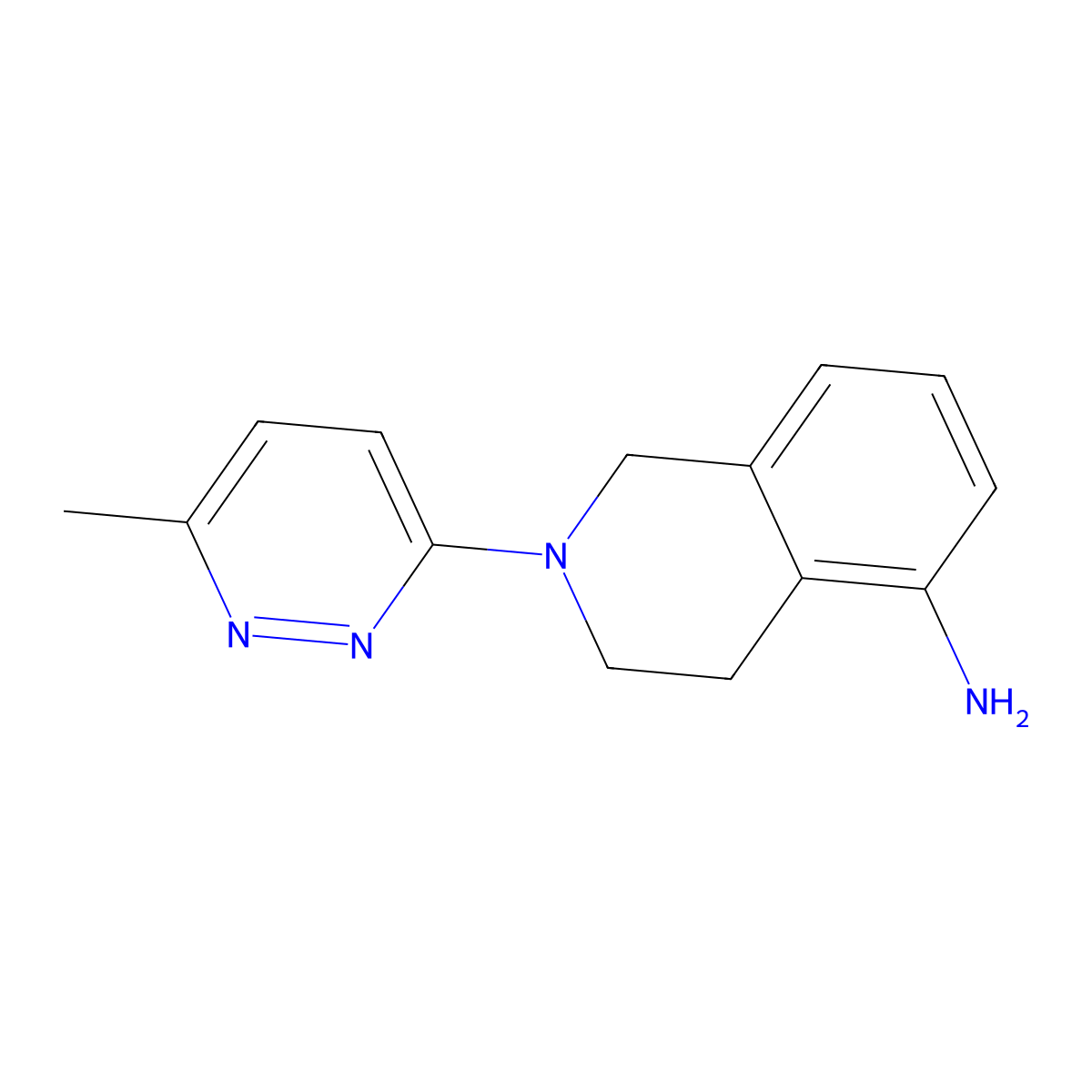 2-(6-Methylpyridazin-3-yl)-1,2,3,4-tetrahydroisoquinolin-5-amine molecular structure, CAS 1307401-90-6