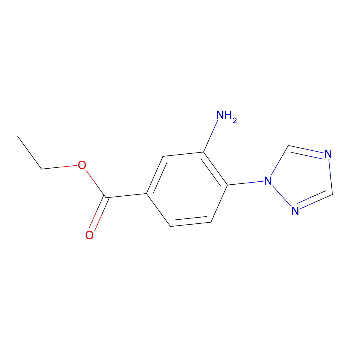 Ethyl 3-amino-4-(1h-1,2,4-triazol-1-yl)benzoate molecular structure, CAS 1307403-44-6
