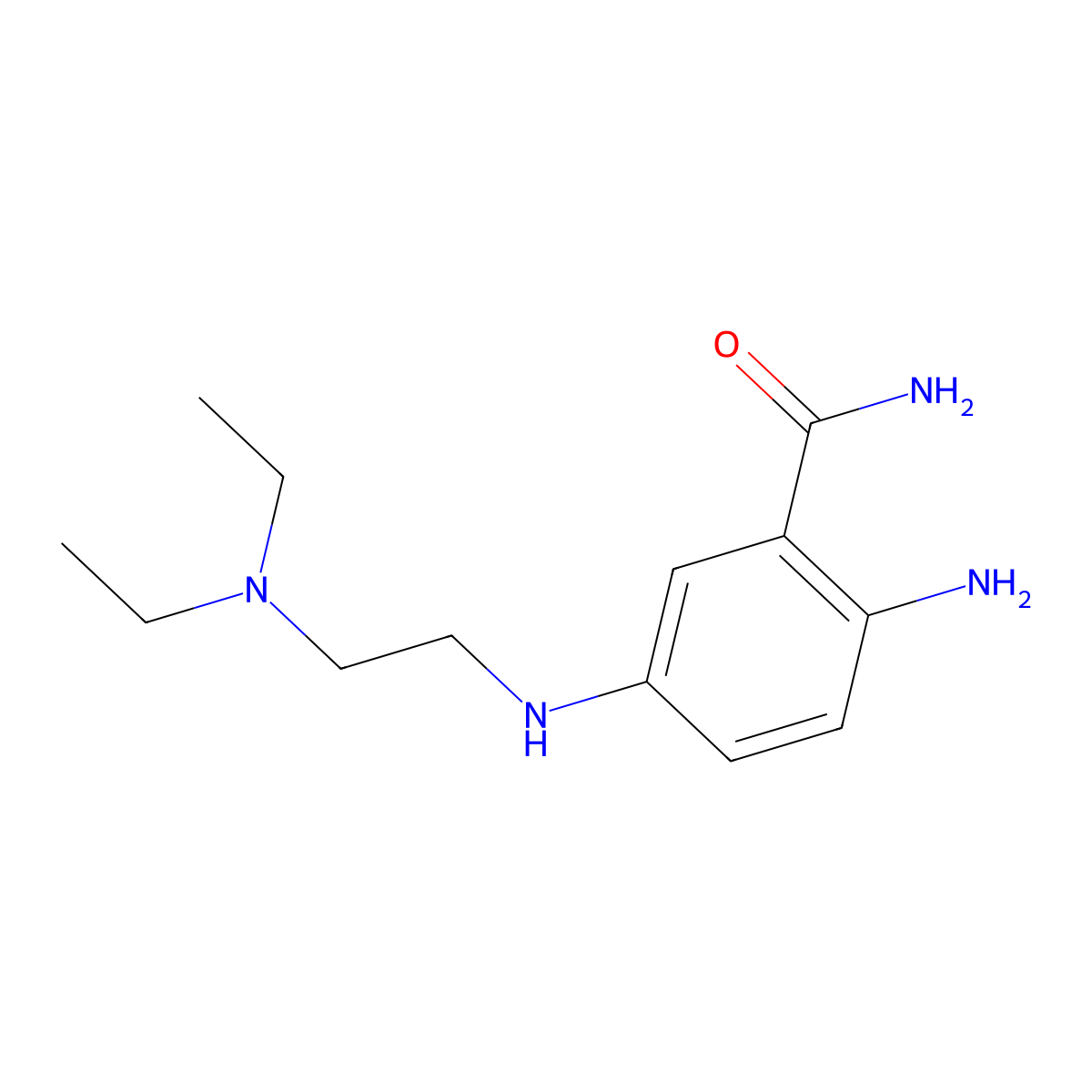 2-Amino-5-{[2-(diethylamino)ethyl]amino}benzamide molecular structure, CAS 1307404-43-8