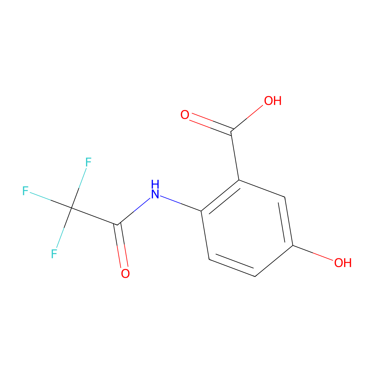 5-Hydroxy-2-(trifluoroacetamido)benzoic acid molecular structure, CAS 1307417-35-1