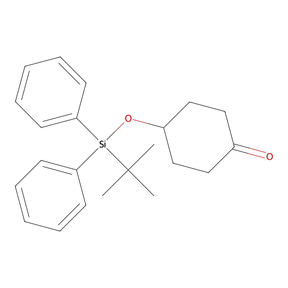 Cyclohexanone, 4-[[(1,1-dimethylethyl)diphenylsilyl]oxy]- molecular structure, CAS 130745-59-4