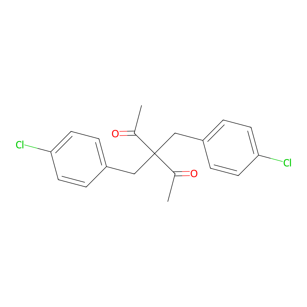 3,3-Bis(4-chlorobenzyl)pentane-2,4-dione molecular structure, CAS 130745-77-6
