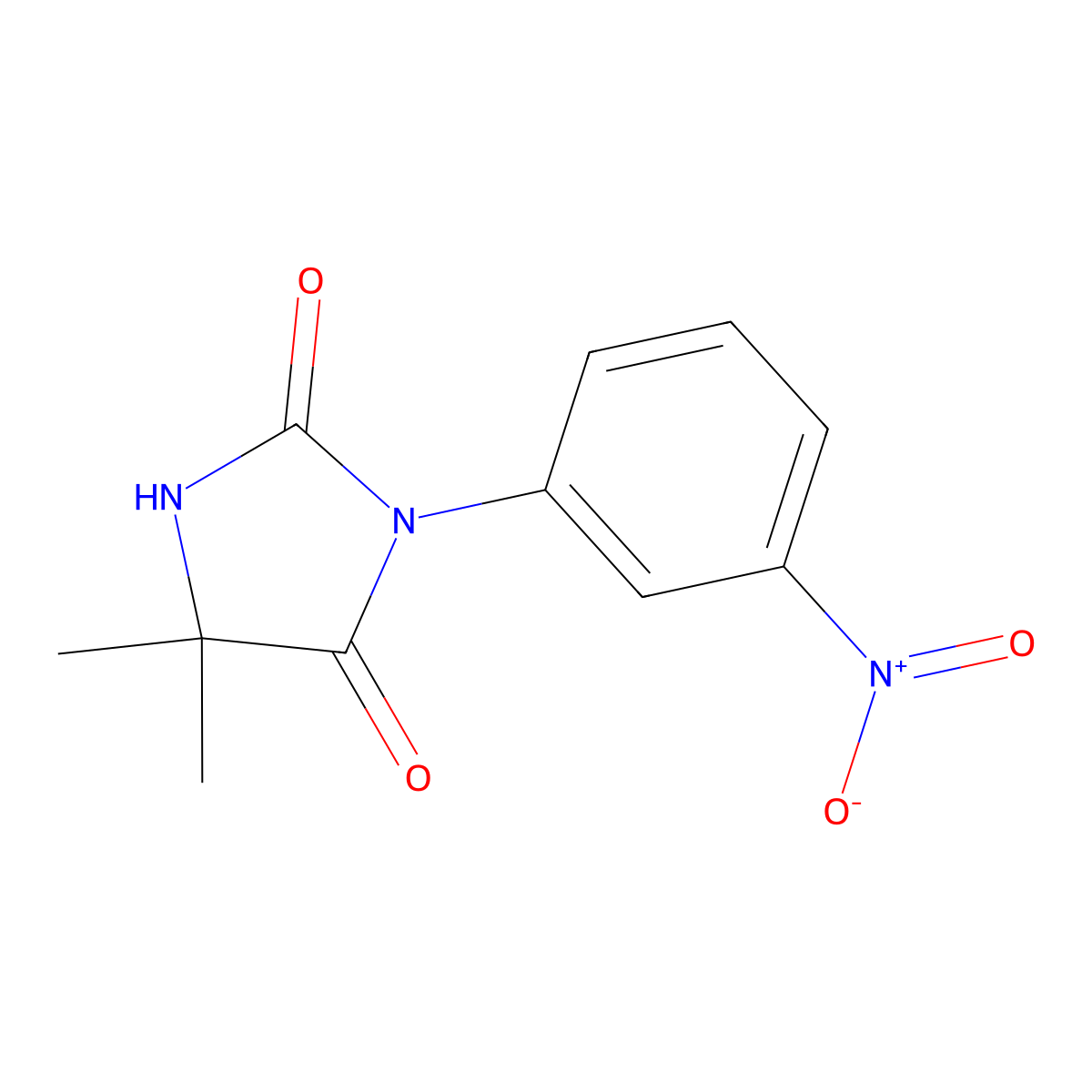 5,5-Dimethyl-3-(3-nitrophenyl)imidazolidine-2,4-dione molecular structure, CAS 1307459-55-7