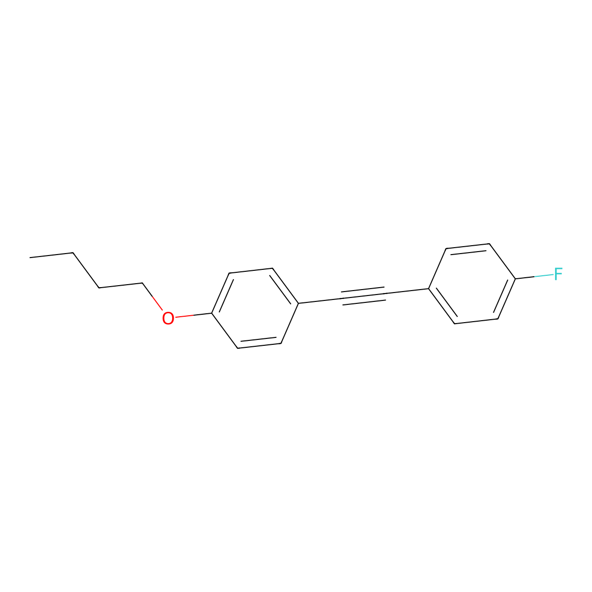 1-Butoxy-4-[2-(4-fluorophenyl)ethynyl]benzene molecular structure, CAS 130746-61-1