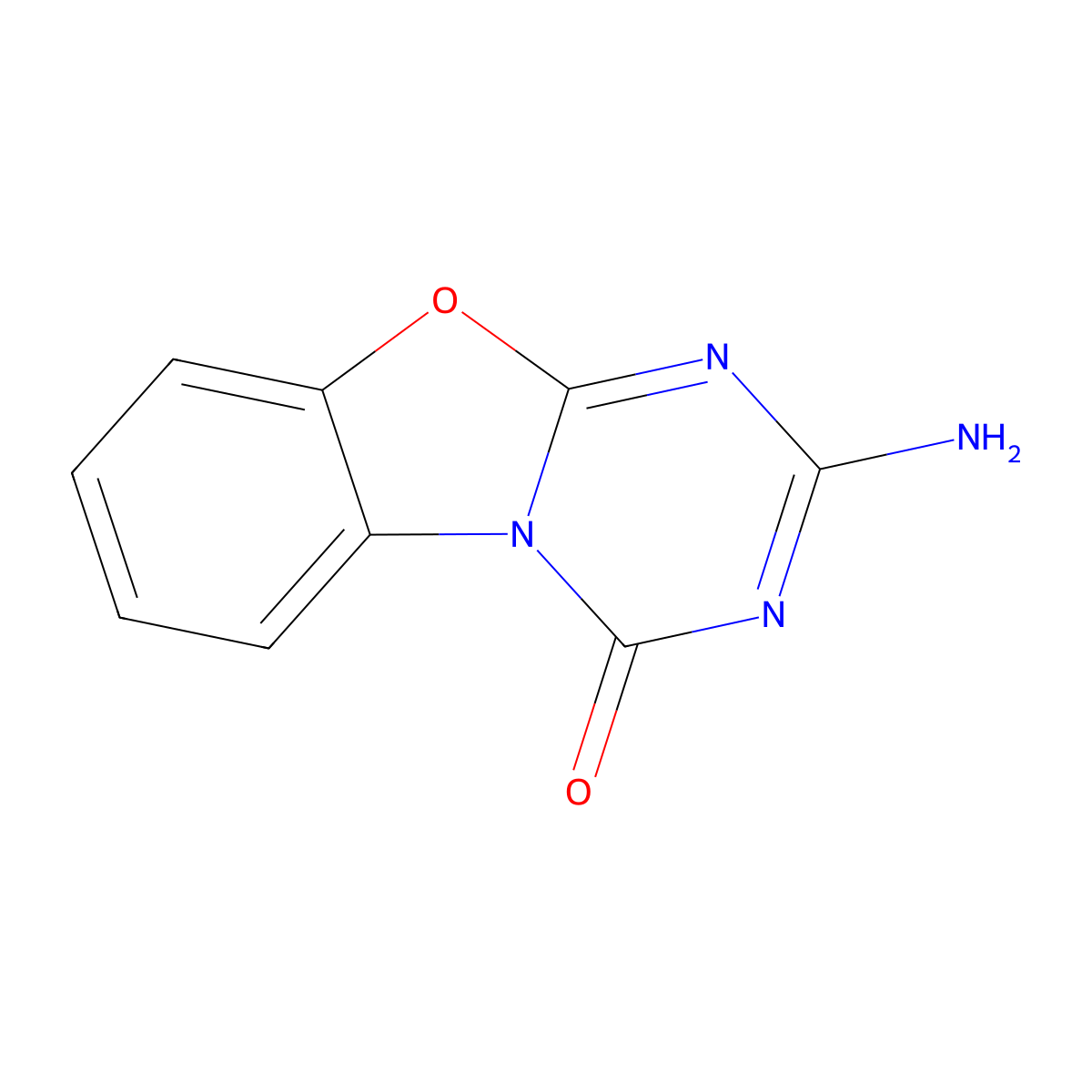 2-amino-4H-[1,3,5]triazino[2,1-b][1,3]benzoxazol-4-one molecular structure, CAS 130747-43-2