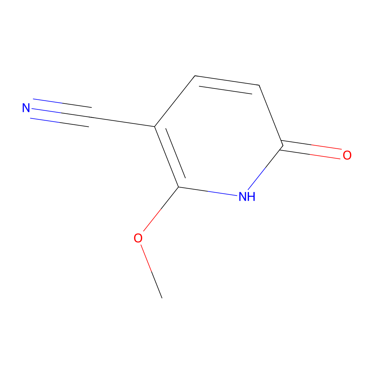 6-Hydroxy-2-methoxypyridine-3-carbonitrile molecular structure, CAS 130747-60-3