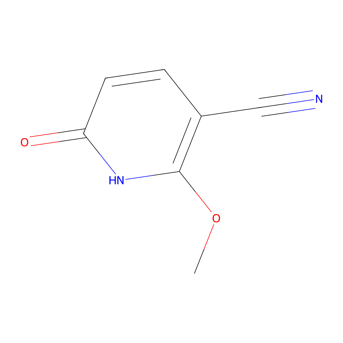 6-Hydroxy-2-methoxypyridine-3-carbonitrile molecular structure, CAS 130747-60-3