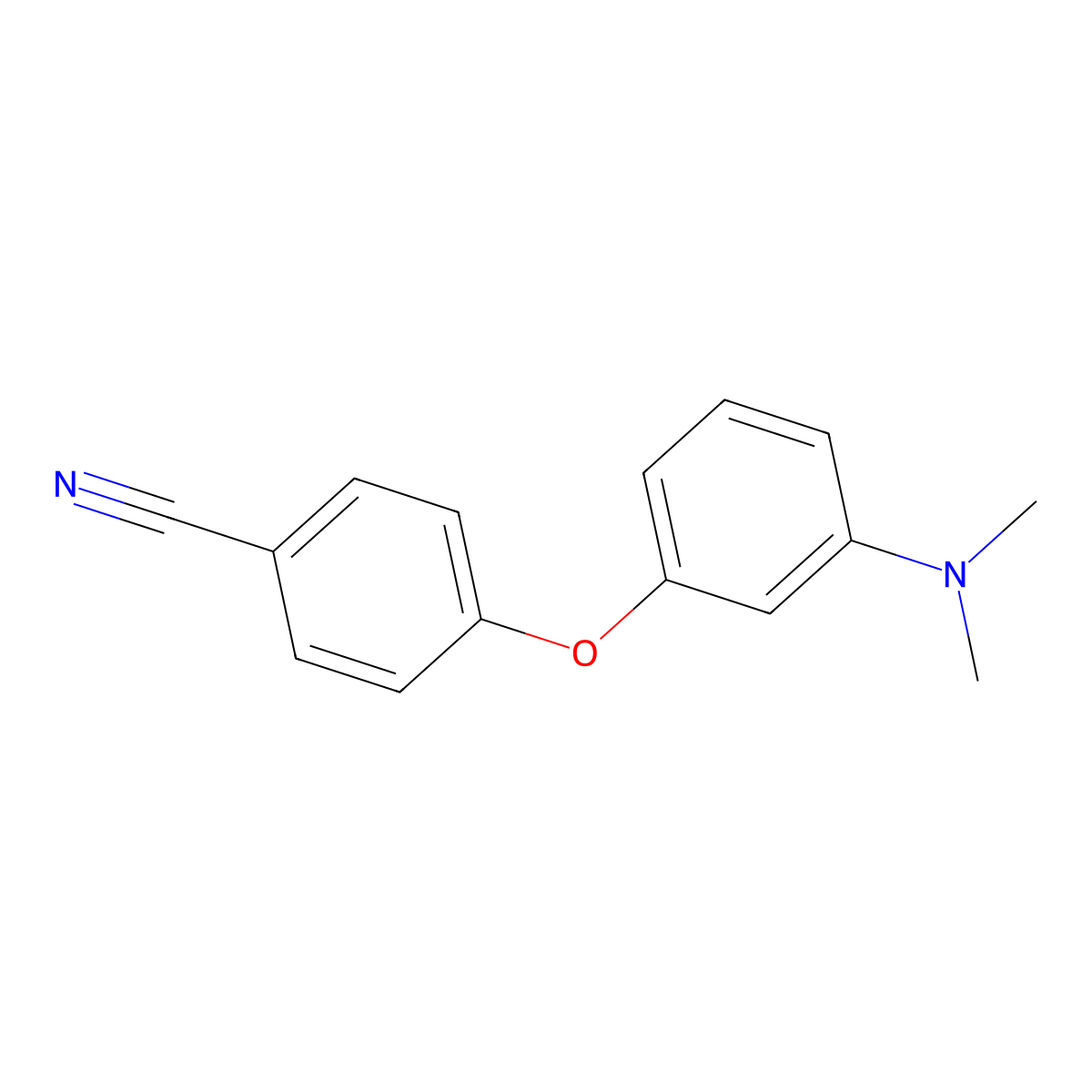 4-[3-(Dimethylamino)phenoxy]benzonitrile molecular structure, CAS 1307474-16-3