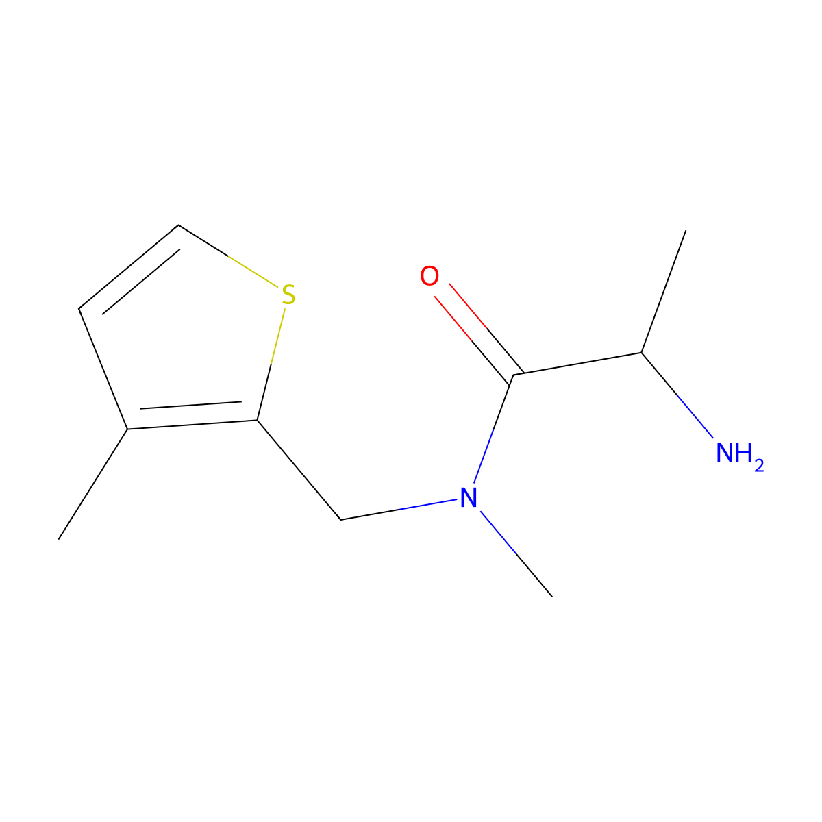 (S)-2-Amino-N-methyl-N-(3-methyl-thiophen-2-ylmethyl)-propionamide molecular structure, CAS 1307482-11-6