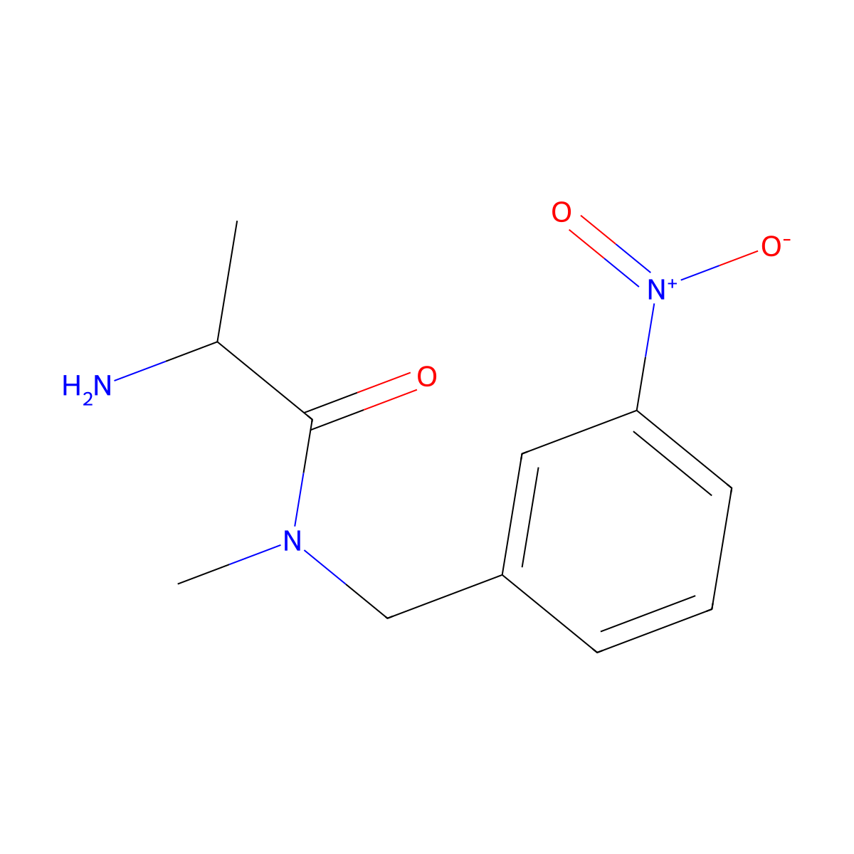 (S)-2-Amino-N-methyl-N-(3-nitrobenzyl)propanamide molecular structure, CAS 1307482-37-6