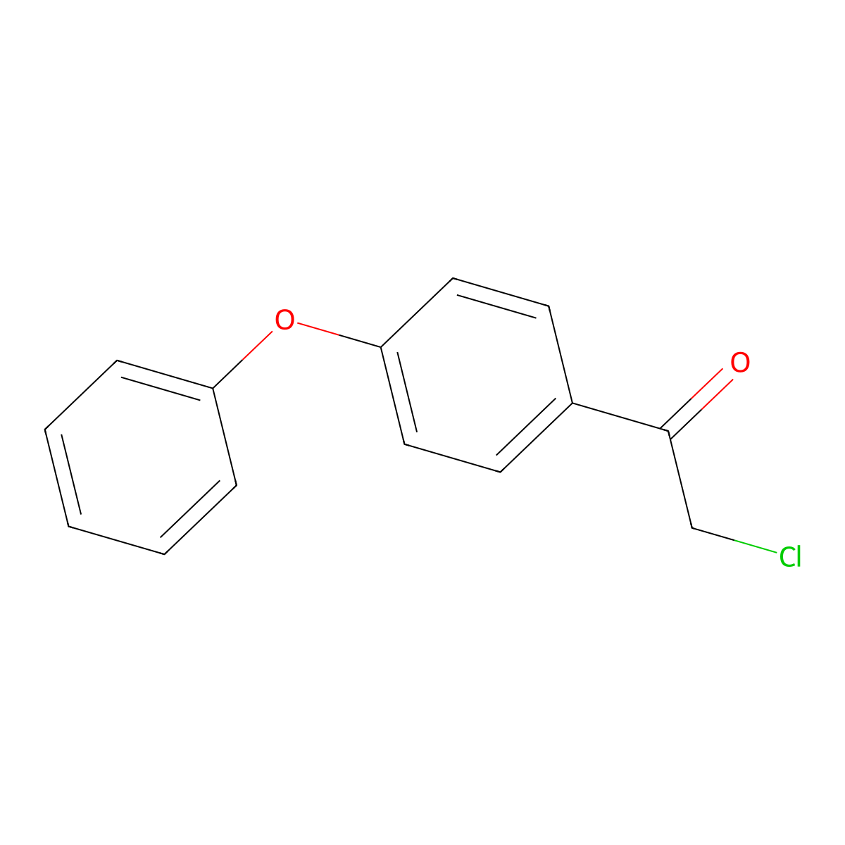 2-Chloro-1-(4-phenoxyphenyl)ethanone molecular structure, CAS 13075-63-3