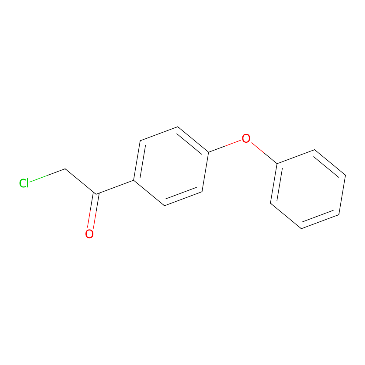 2-Chloro-1-(4-phenoxyphenyl)ethanone molecular structure, CAS 13075-63-3