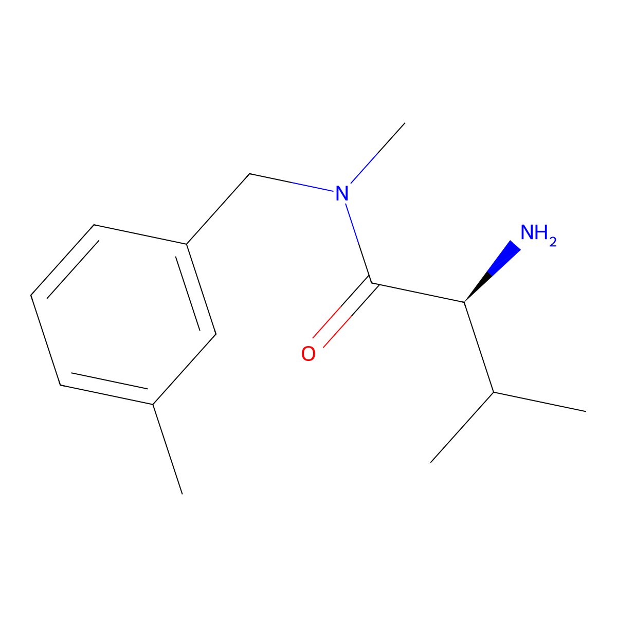 (S)-2-Amino-3,N-dimethyl-N-(3-methyl-benzyl)-butyramide molecular structure, CAS 1307500-66-8