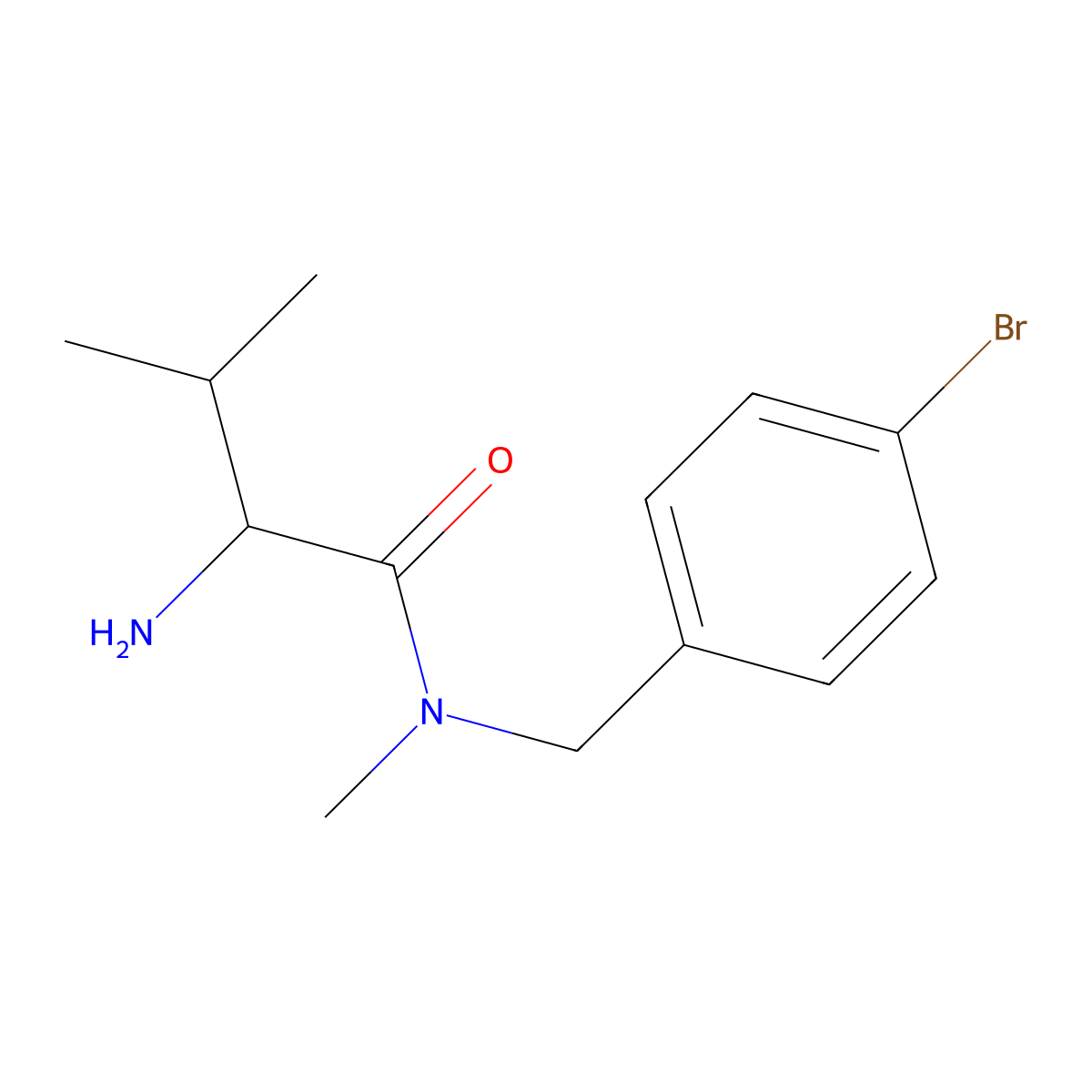 (S)-2-Amino-N-(4-bromo-benzyl)-3,N-dimethyl-butyramide molecular structure, CAS 1307505-25-4