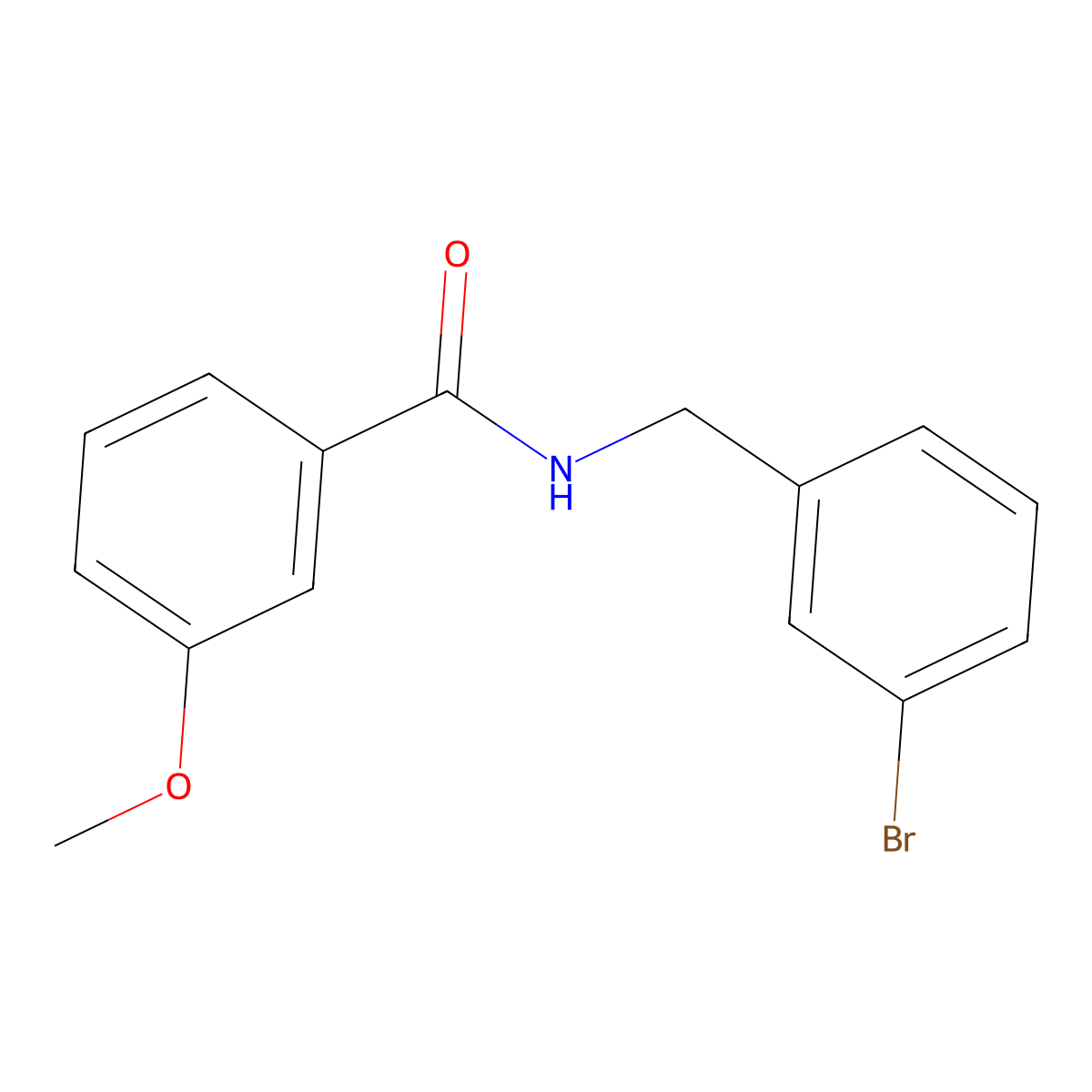 N-[(3-bromophenyl)methyl]-3-methoxybenzamide molecular structure, CAS 1307509-38-1