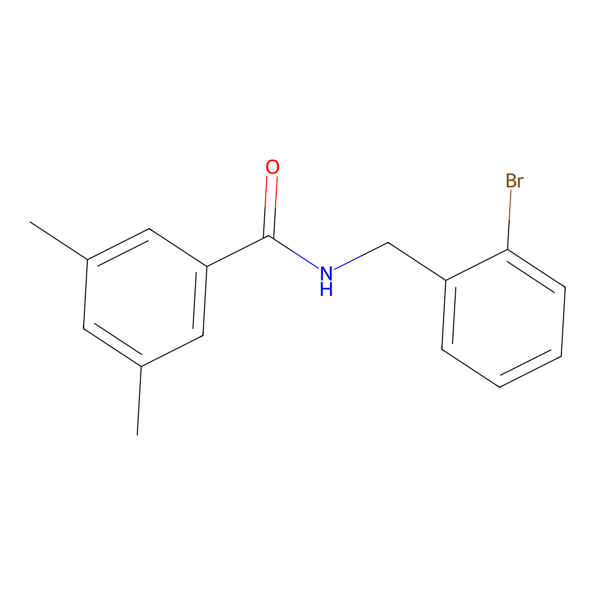 N-[(2-bromophenyl)methyl]-3,5-dimethylbenzamide molecular structure, CAS 1307509-85-8