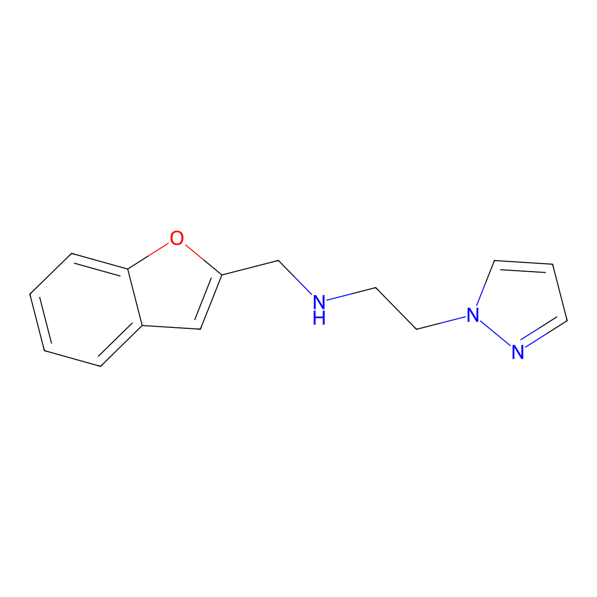 n-(Benzofuran-2-ylmethyl)-2-(1h-pyrazol-1-yl)ethan-1-amine molecular structure, CAS 1307514-61-9