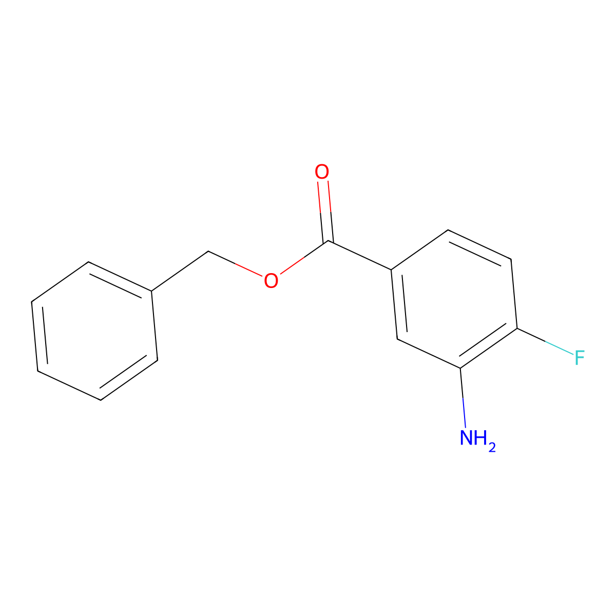 Benzyl 3-amino-4-fluorobenzoate molecular structure, CAS 1307516-30-8