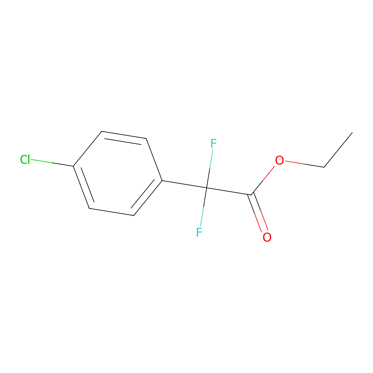 Ethyl 2-(4-Chlorophenyl)-2,2-difluoroacetate molecular structure, CAS 130754-19-7