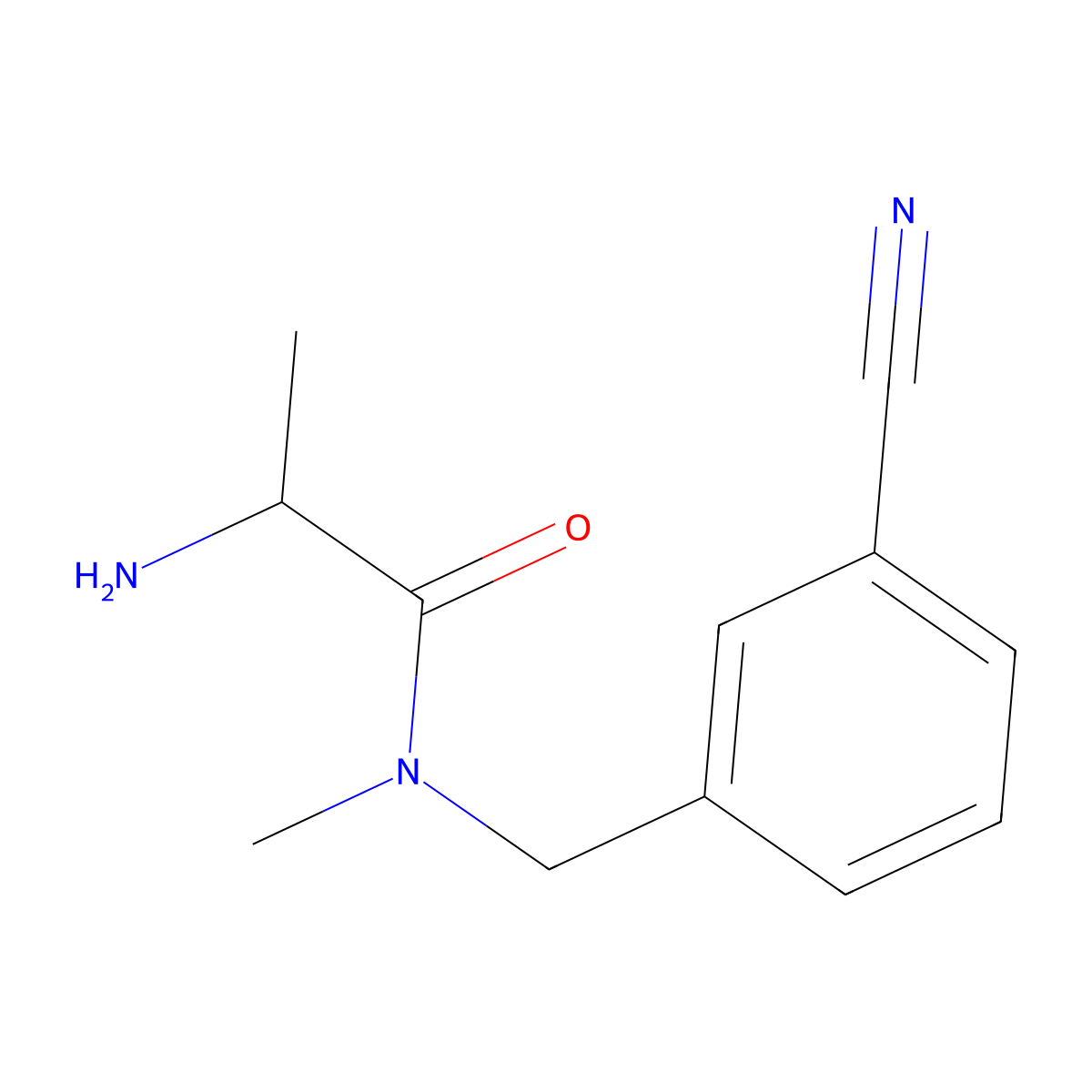 (S)-2-Amino-N-(3-cyano-benzyl)-N-methyl-propionamide molecular structure, CAS 1307558-65-1