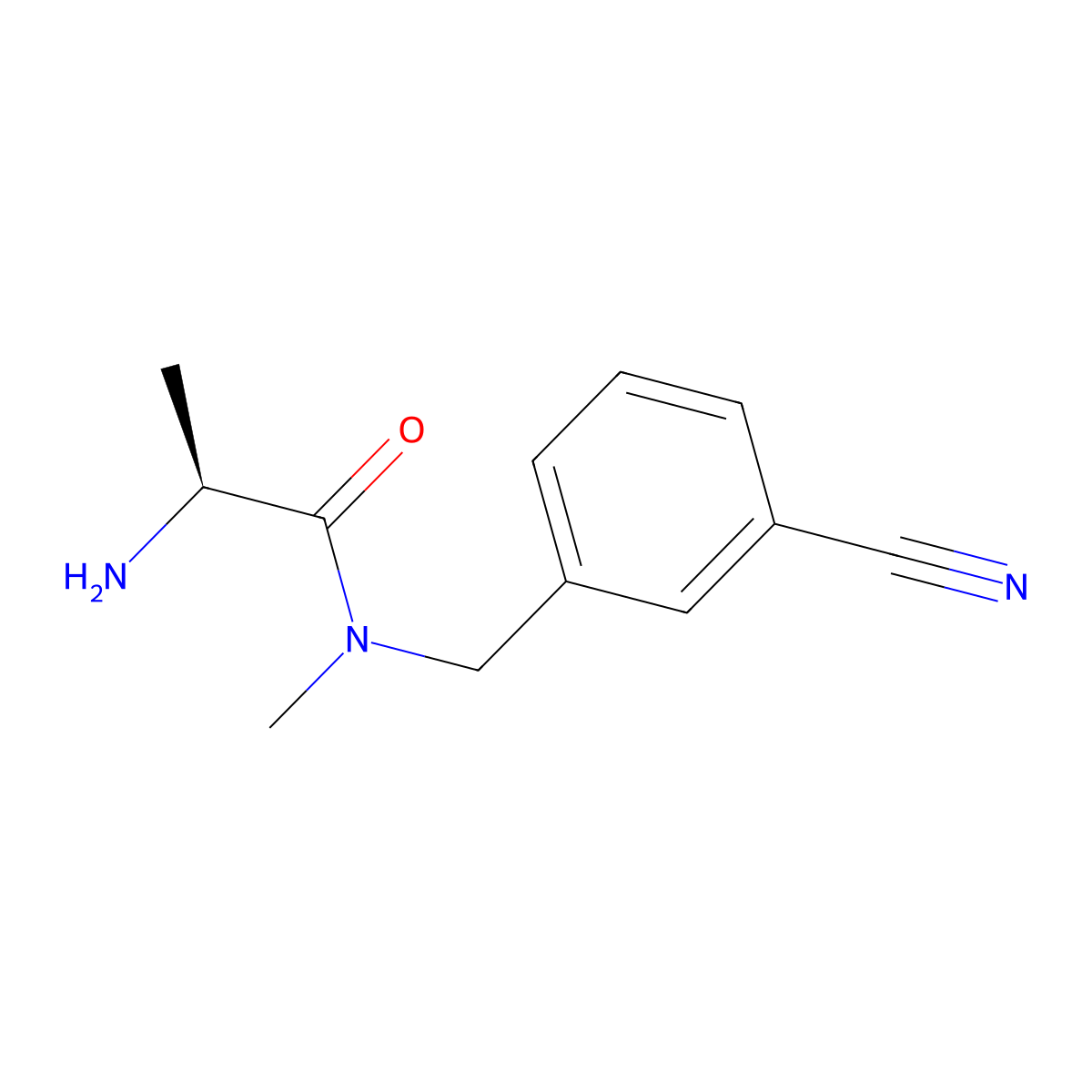 (S)-2-Amino-N-(3-cyano-benzyl)-N-methyl-propionamide molecular structure, CAS 1307558-65-1