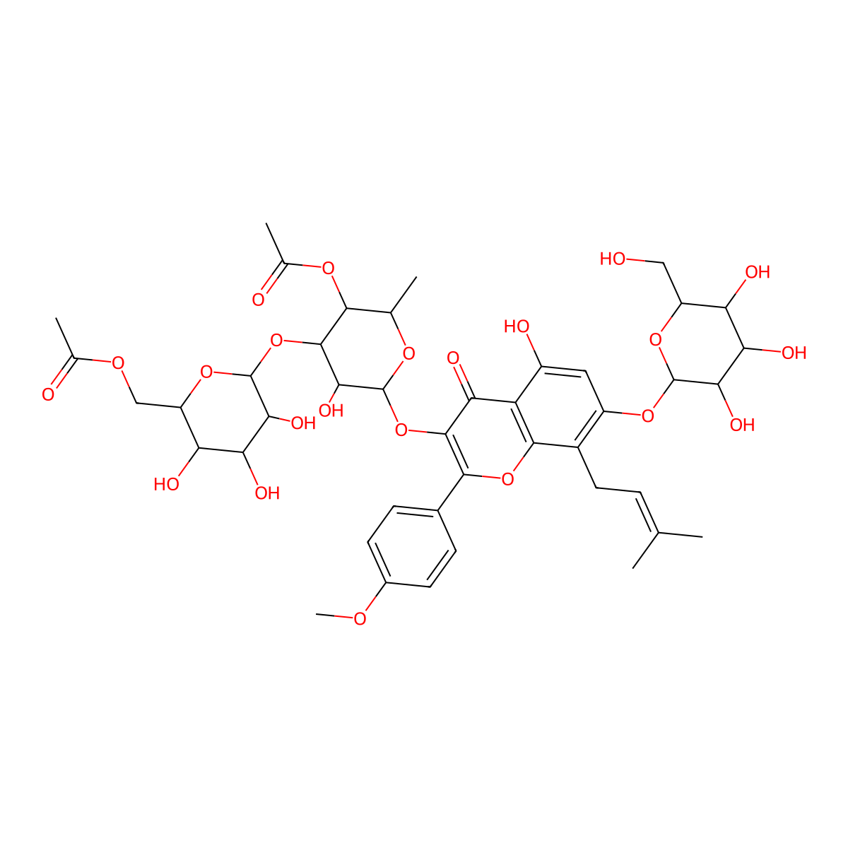 Epimedokoreanoside I molecular structure, CAS 130756-11-5