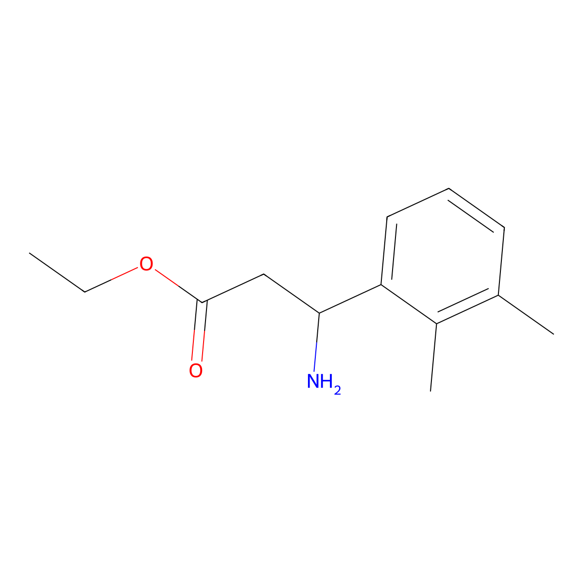 ethyl (3R)-3-amino-3-(2,3-dimethylphenyl)propanoate molecular structure, CAS 1307566-08-0