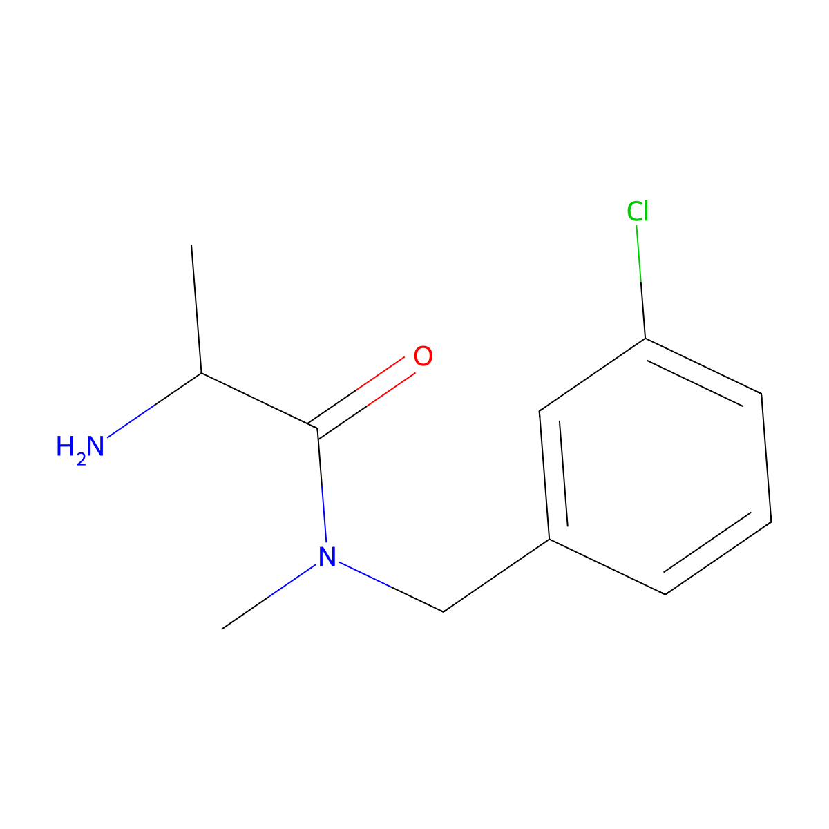 (S)-2-Amino-N-(3-chloro-benzyl)-N-methyl-propionamide molecular structure, CAS 1307583-69-2