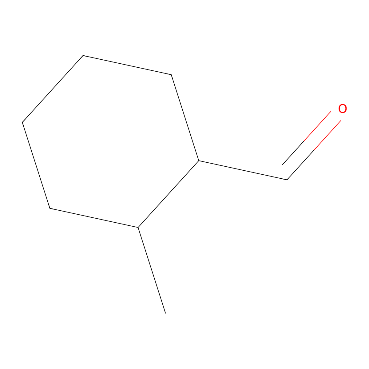 2-Methylcyclohexane-1-carbaldehyde molecular structure, CAS 13076-15-8