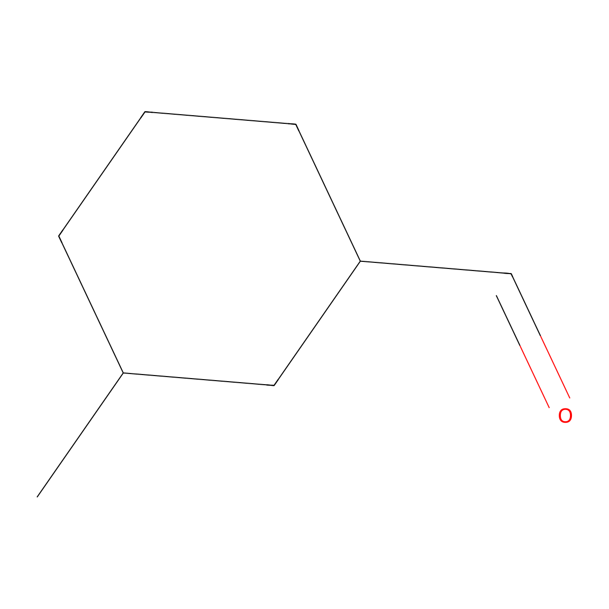 3-Methylcyclohexane-1-carbaldehyde molecular structure, CAS 13076-16-9