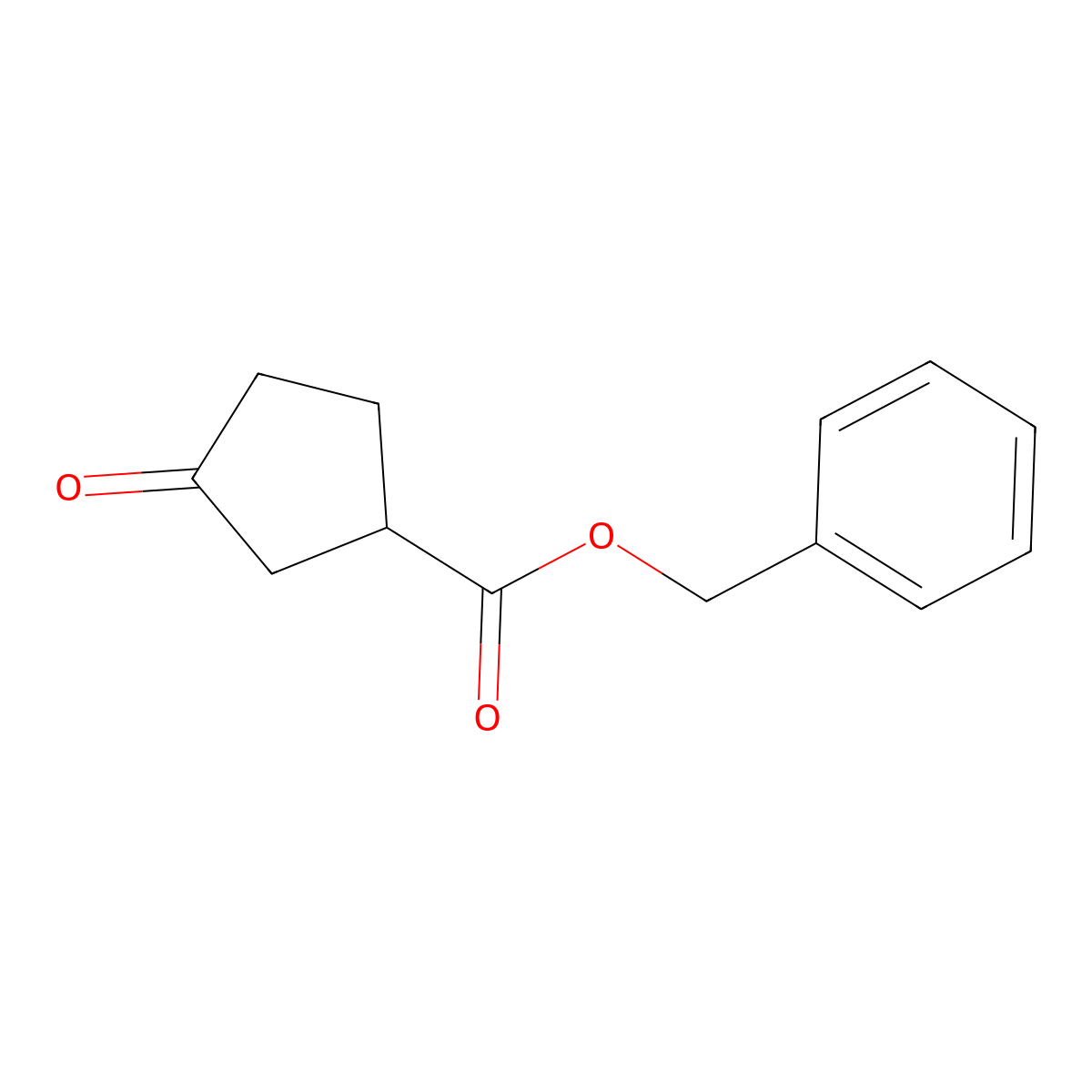 Benzyl 3-oxocyclopentanecarboxylate molecular structure, CAS 130761-99-8